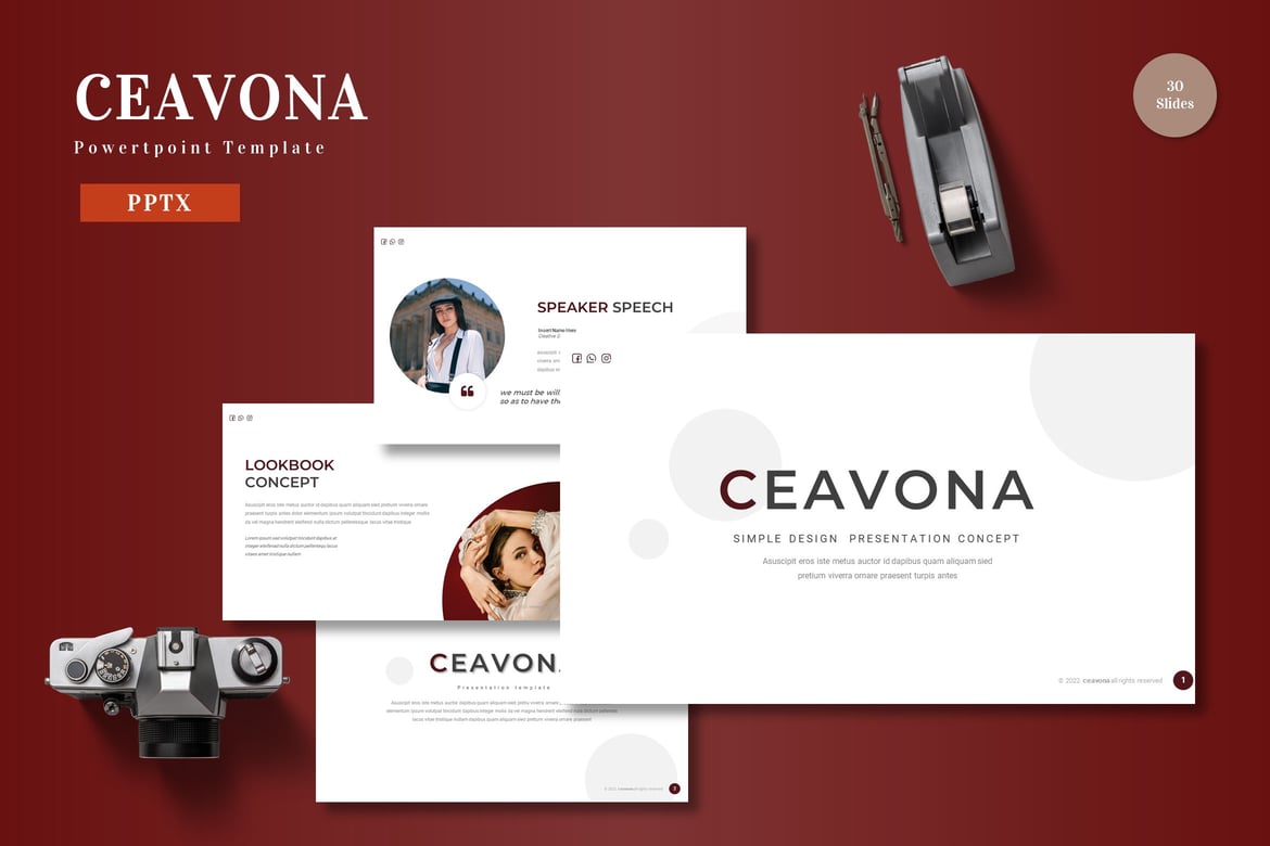 Ceavona - Template PowerPoint yang Menarik dan Multifungsi