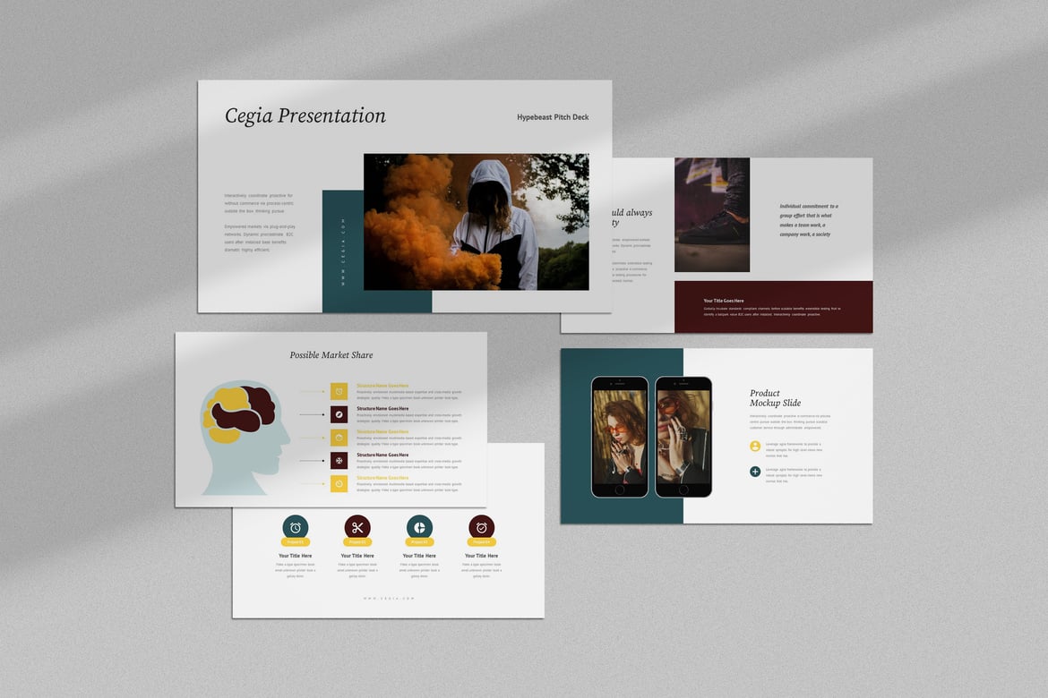 Cegia: Template PowerPoint Pitch Deck yang Menarik