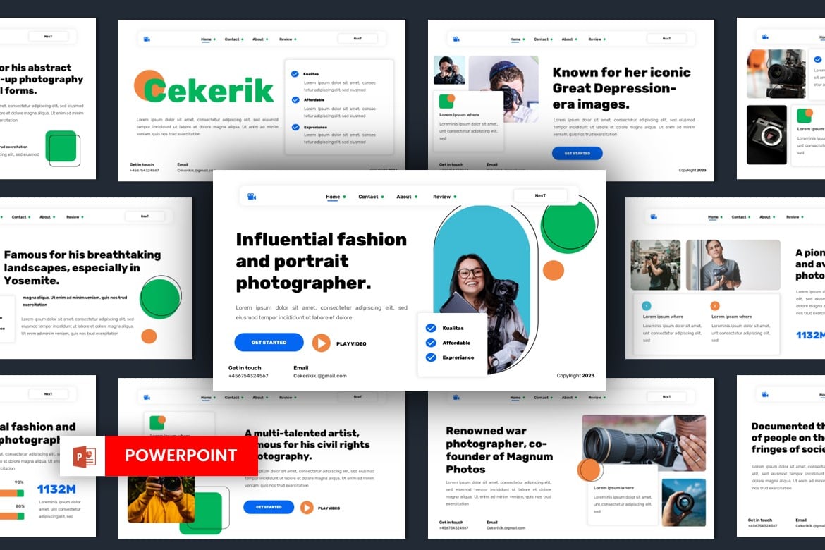Cekerik - Template Powerpoint Portofolio dan Fotografi yang Menarik