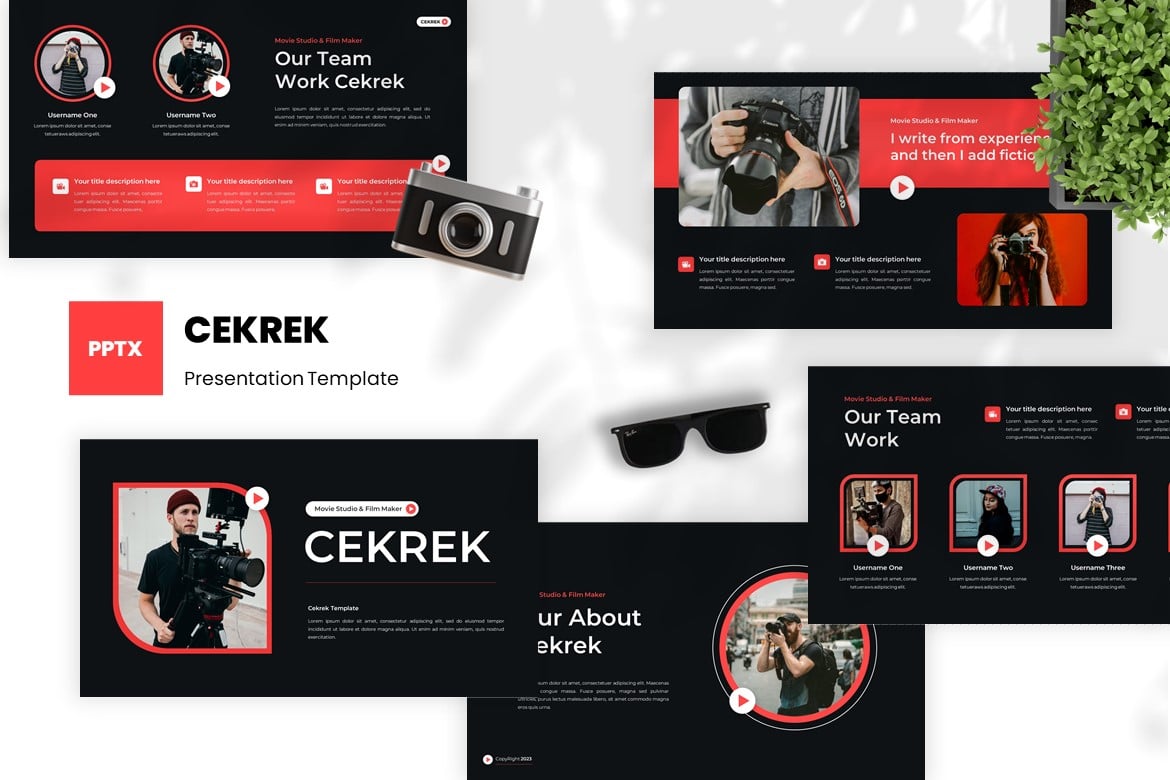 Cekrek - Template Powerpoint Studio Film dan Pembuat Film