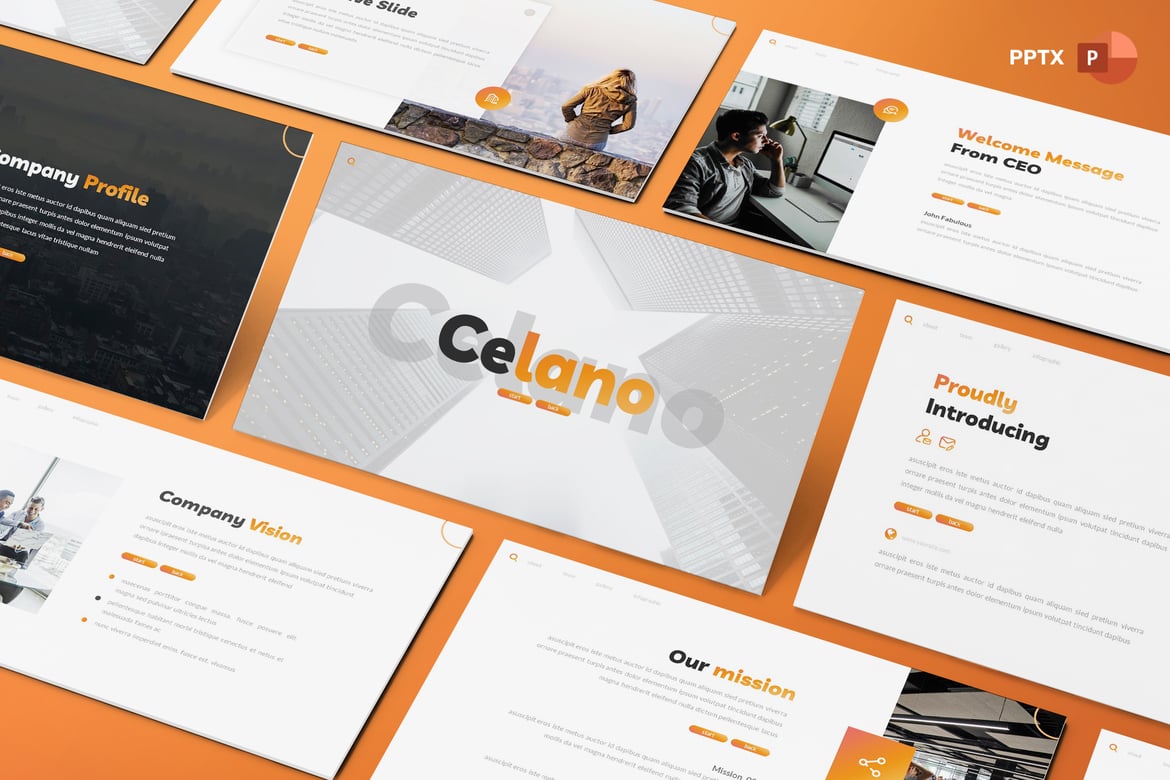 Celano - Template PowerPoint Kreatif untuk Presentasi Menarik