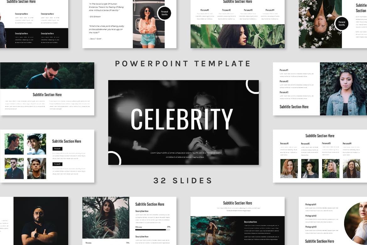 Template PowerPoint Celebrity - Kenali Kehidupan Anda atau Tim Anda