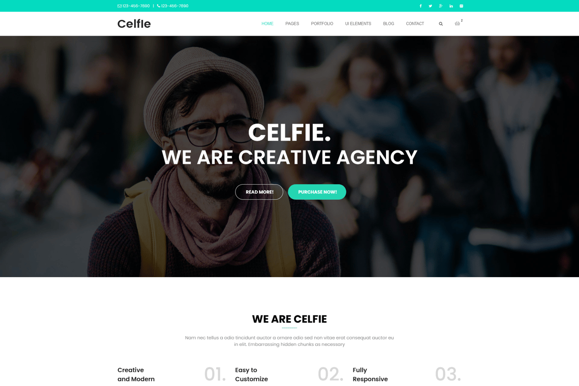 Celfie - Template Website HTML5 Multi-Purpose yang Responsif dan Profesional