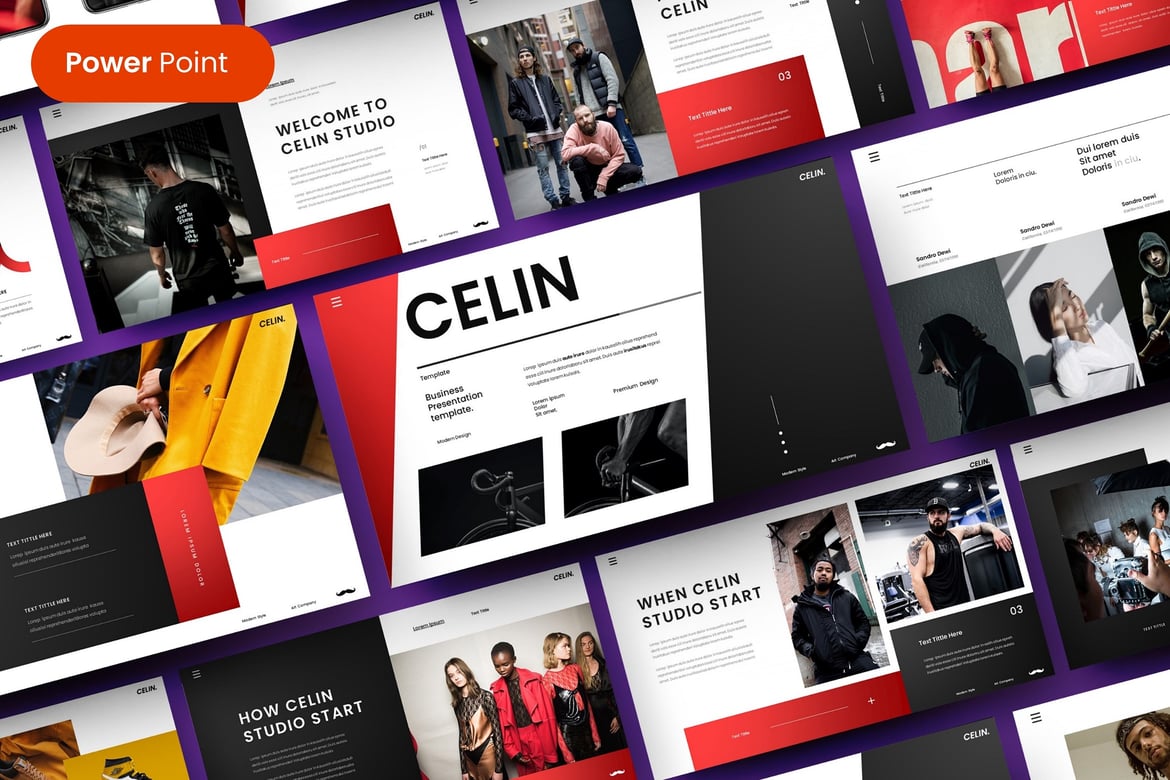 Celin – Template PowerPoint Bisnis yang Menarik