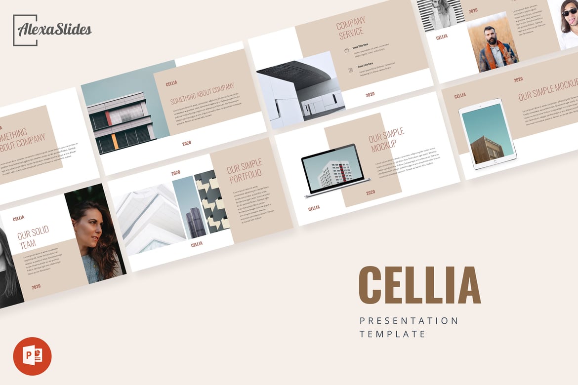 Cellia - Template Powerpoint Kreatif yang Memukau
