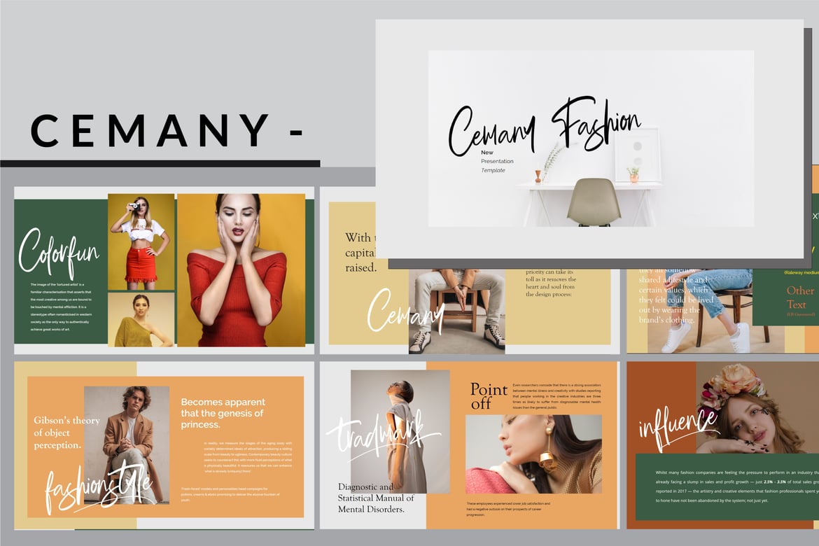Cemany - Template Powerpoint Fashion yang Stylish dan Profesional