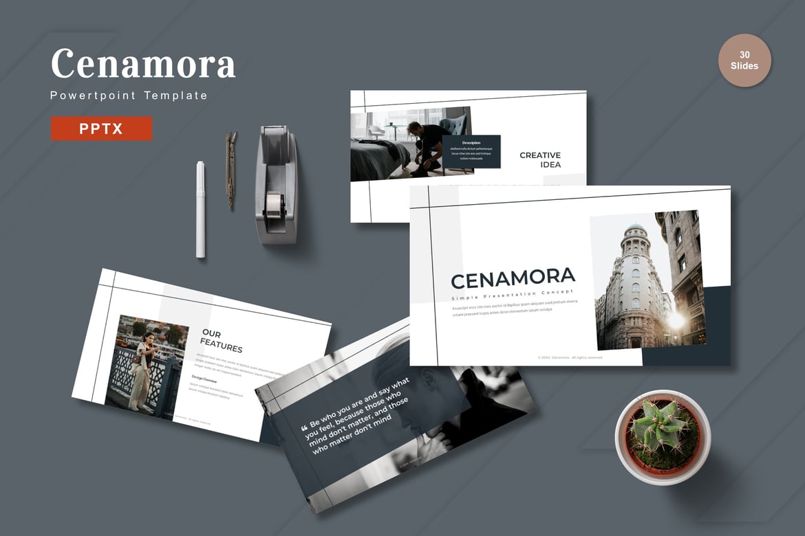 Cenamora - Template Presentasi PowerPoint yang Menarik