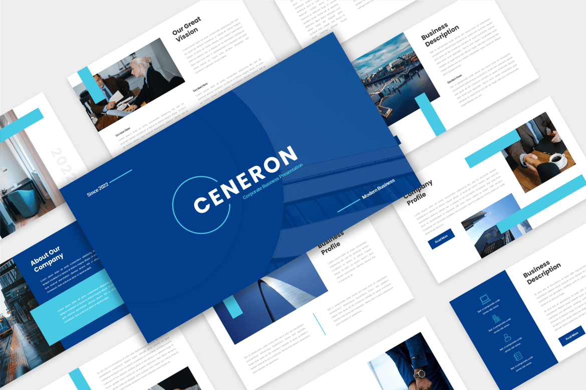Ceneron - Template PowerPoint Korporat yang Menarik
