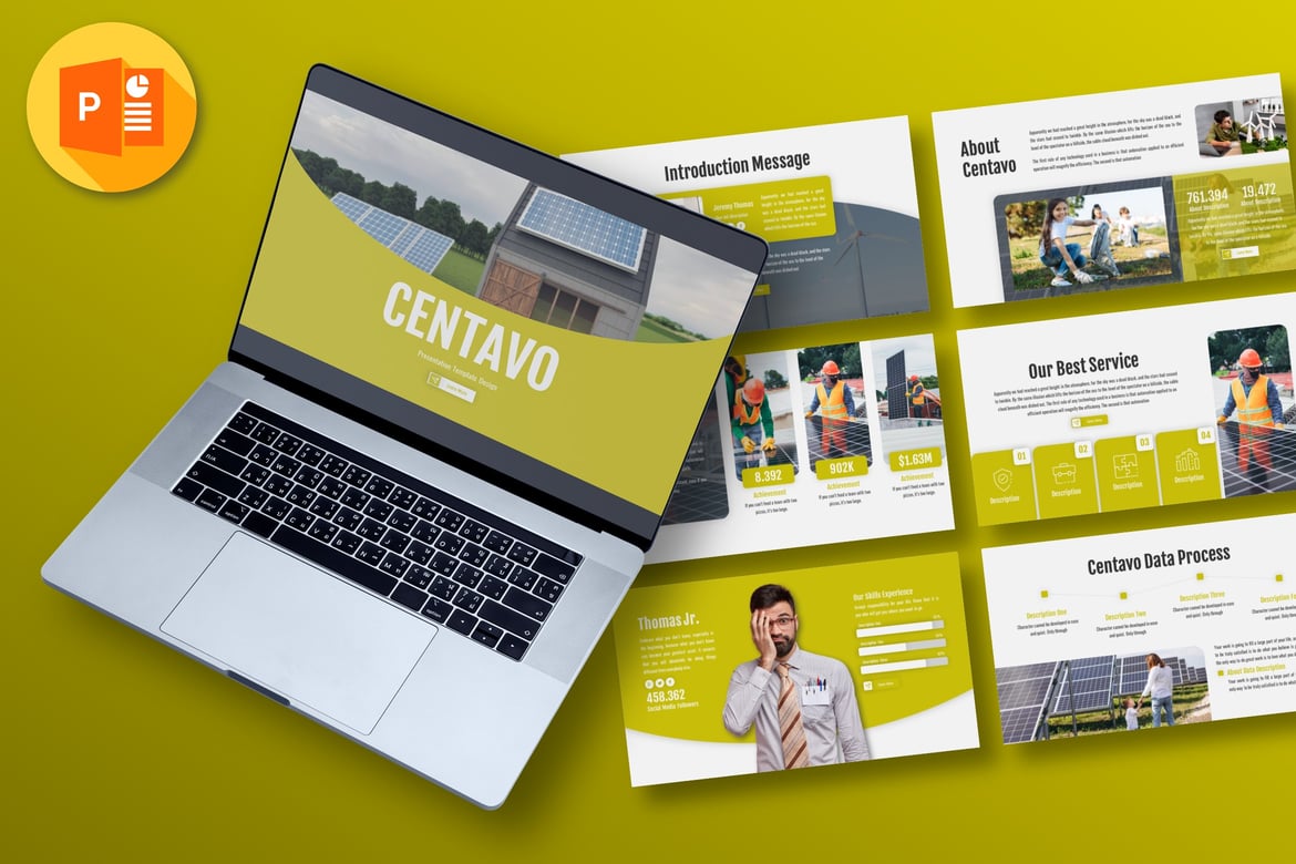 Centavo - Template Powerpoint Bisnis yang Kreatif dan Minimalis
