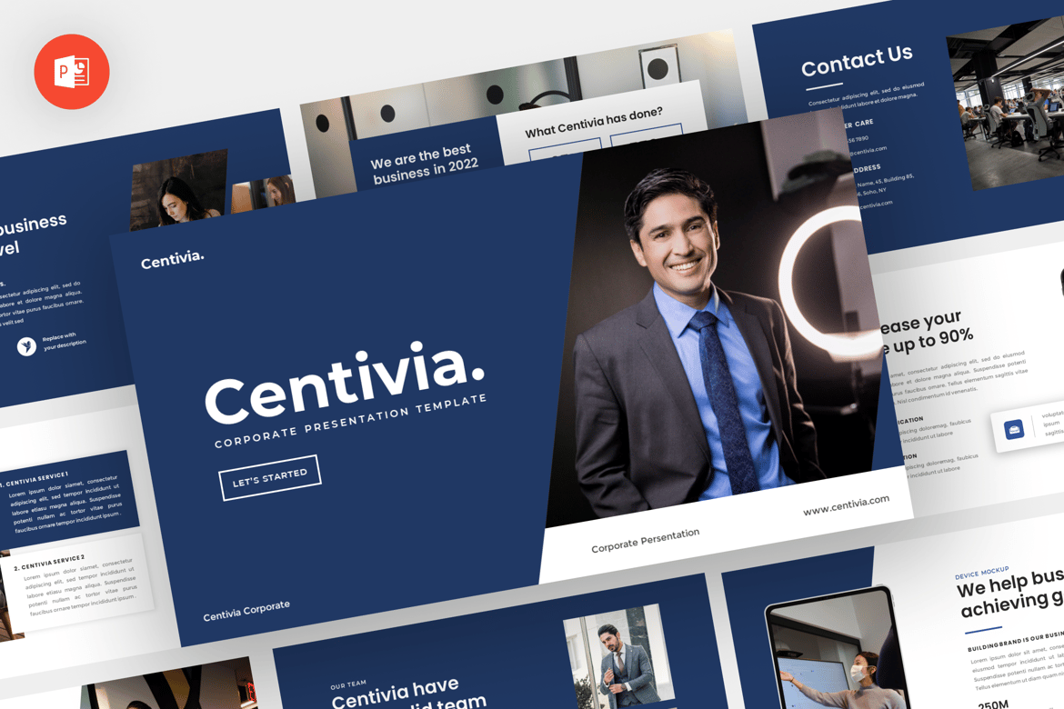 Centivia - Template Presentasi Powerpoint Profesional
