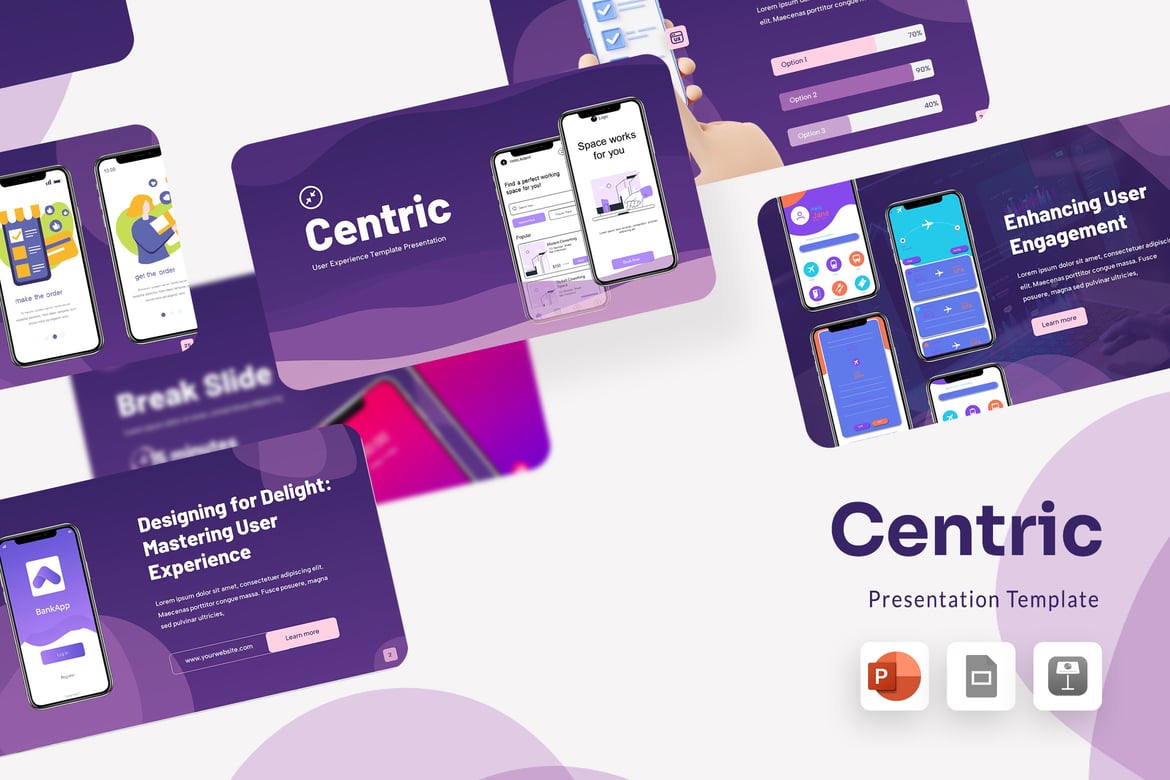 Centric - Template PowerPoint Interaktif yang Menarik