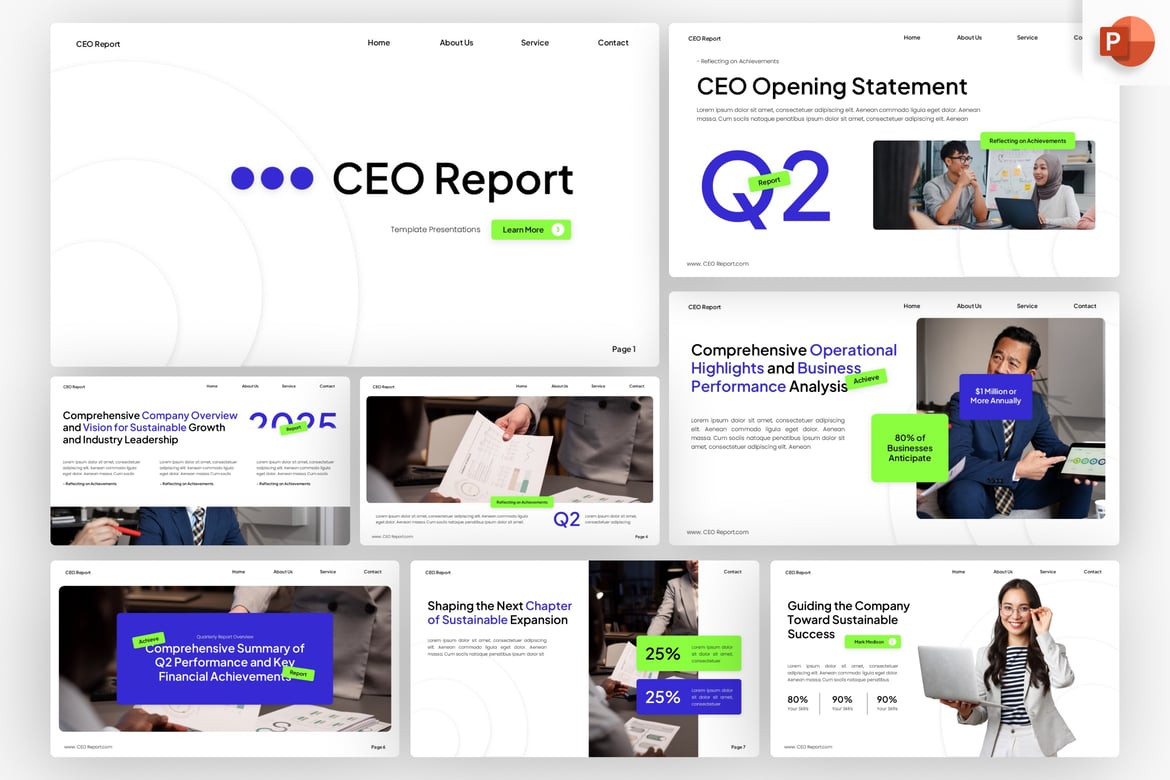 Template Presentasi CEO - PowerPoint Profesional