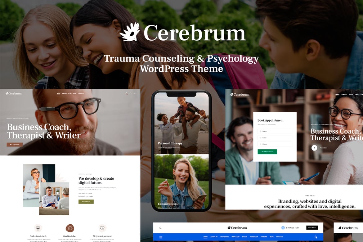 Cerebrum: Tema WordPress Stylish untuk Terapi Psikologi dan Konseling