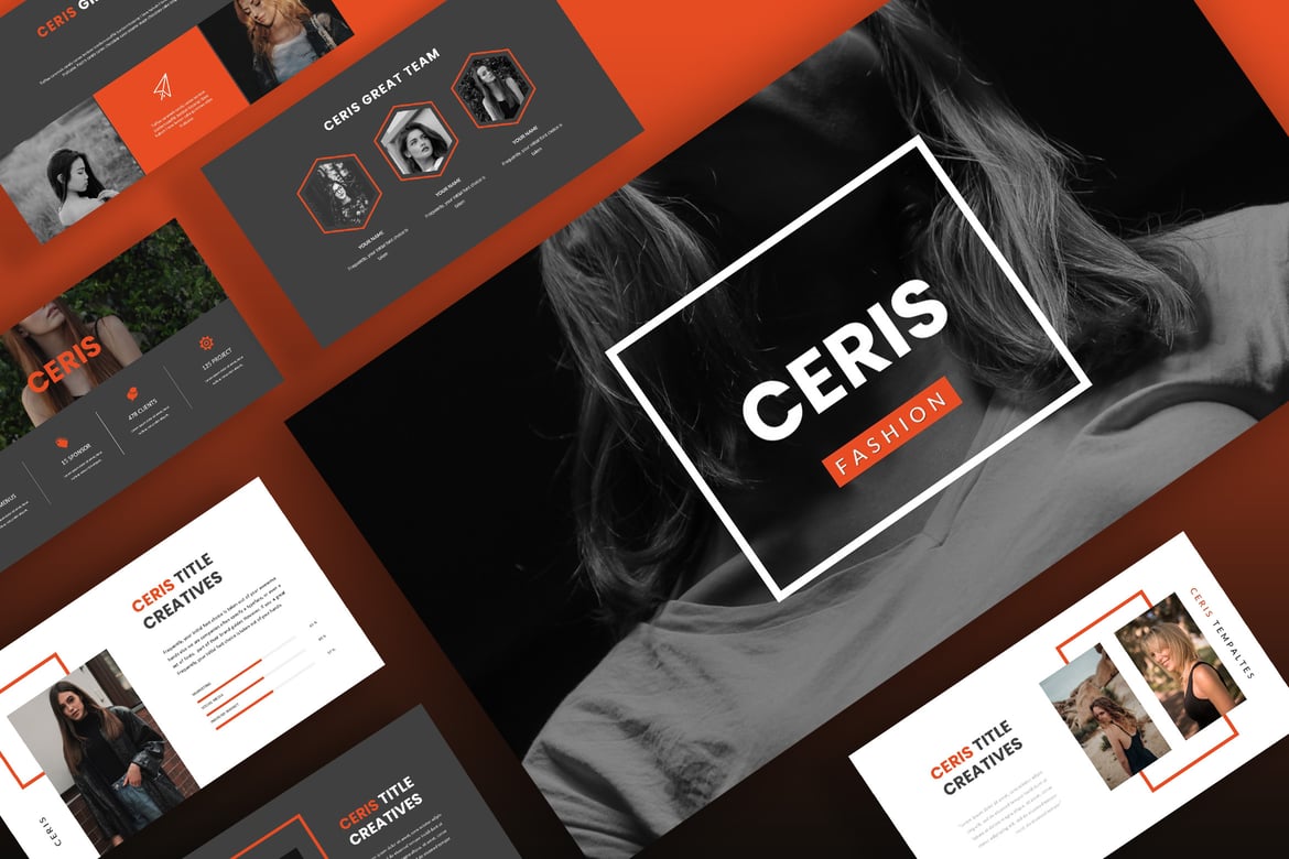 Template Presentasi PowerPoint Kreatif Ceris yang Modern