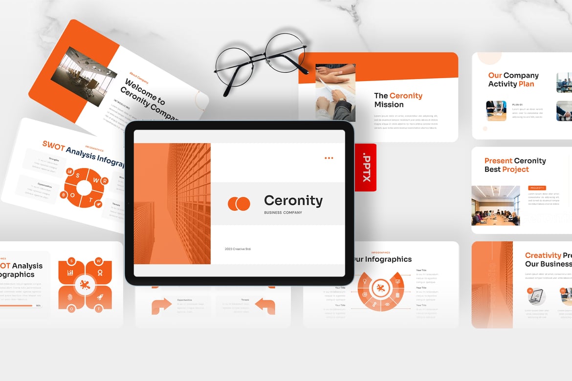 Ceronity - Template PowerPoint Bisnis yang Menarik