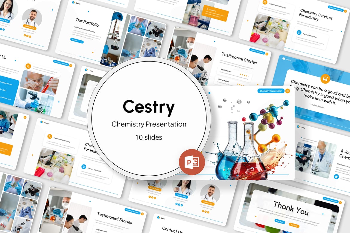Template PowerPoint Kimia - Desain Presentasi Menarik dan Kreatif
