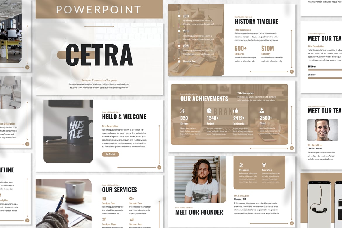 Cetra - Template Powerpoint Bisnis yang Modern dan Elegan