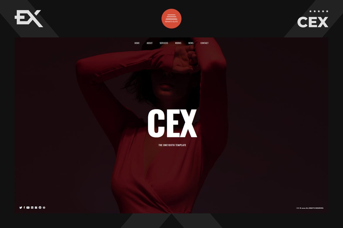 Cex - Template Website Portofolio Satu Halaman yang Modern