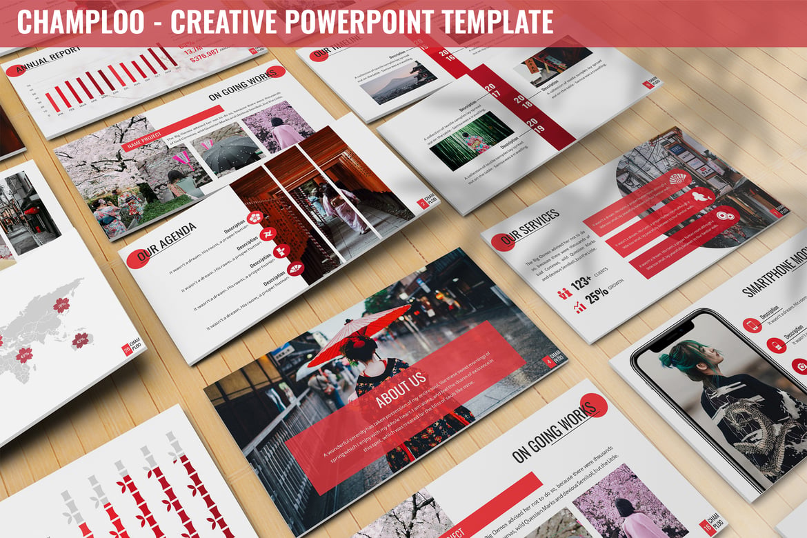 Champloo - Template Powerpoint Kreatif yang Modern