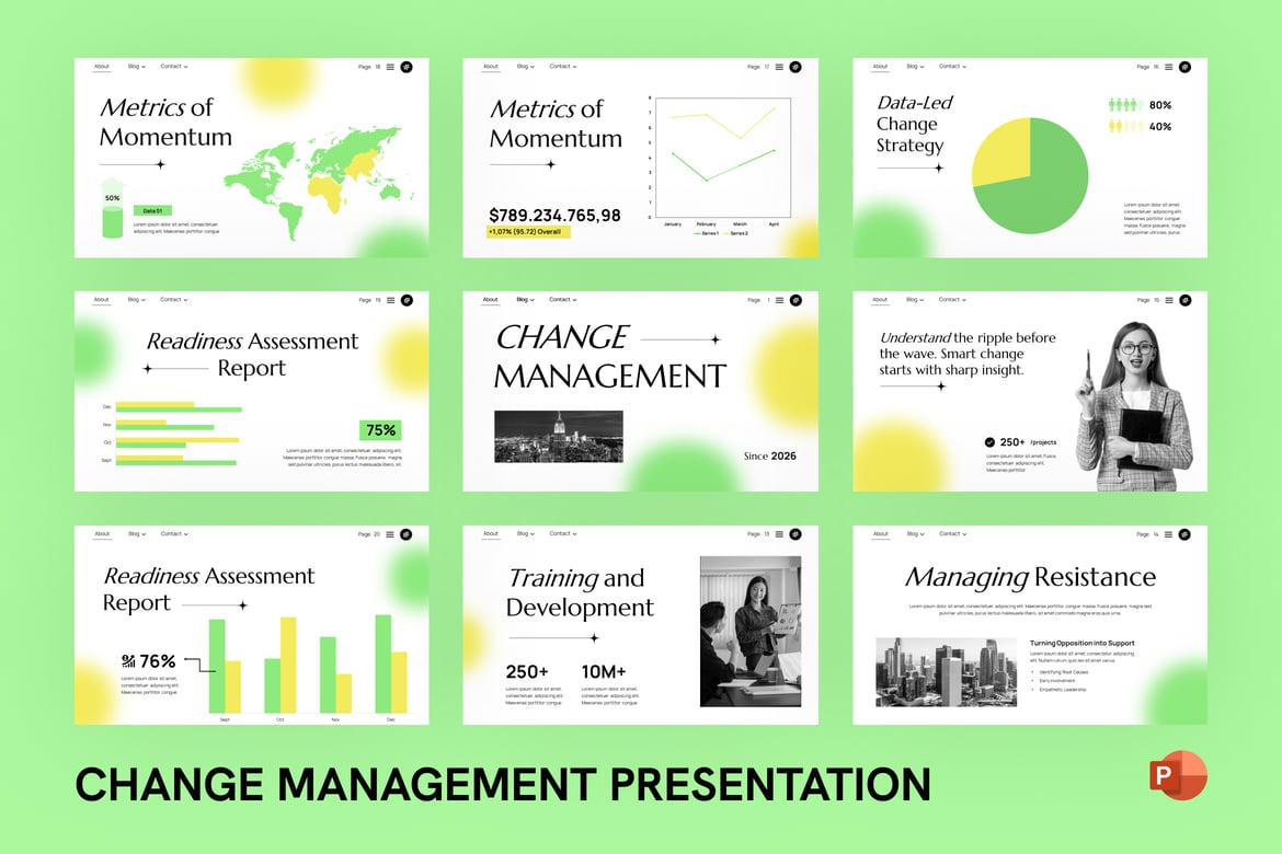 Template Presentasi Manajemen Perubahan yang Profesional dan Menarik