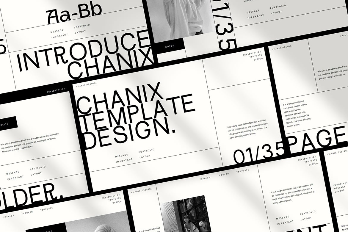 Chanix - Template Presentasi PowerPoint Minimalis dan Elegan