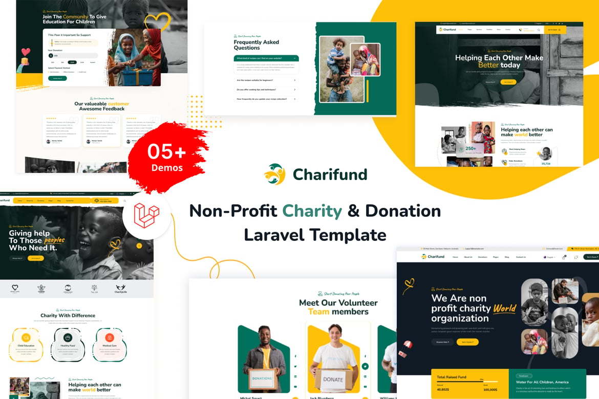 Charifund - Template Website Donasi dan Penggalangan Dana untuk NGO