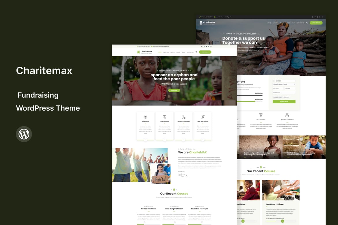 Charitemax - Tema WordPress untuk Penggalangan Dana yang Efektif