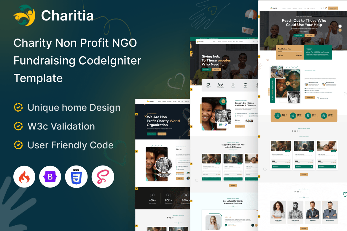 Charitia - Template Website Amal & Donasi yang Modern