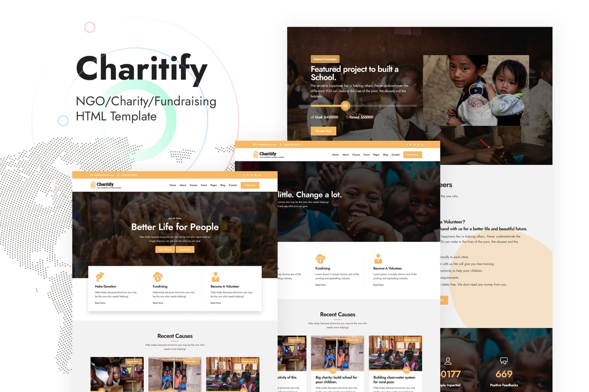 Charitify - Template Website untuk NGO, Charity, dan Fundraising