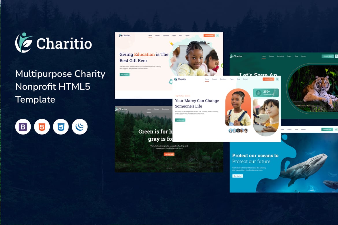 Charitio - Template Web Amal Serbaguna untuk Organisasi Nonprofit