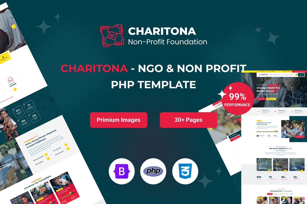 Charitona - Template Website Nonprofit yang Memukau untuk Organisasi Amal