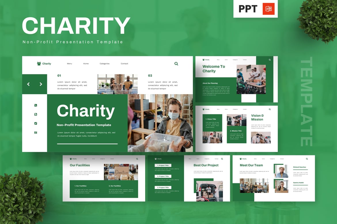 Template Presentasi Powerpoint untuk Amal dan Organisasi Non-Profit