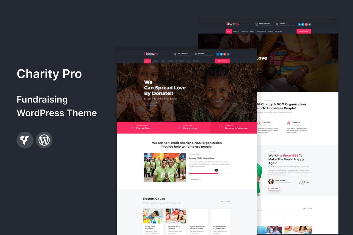 Charity Pro - Tema WordPress untuk Penggalangan Dana yang Efektif