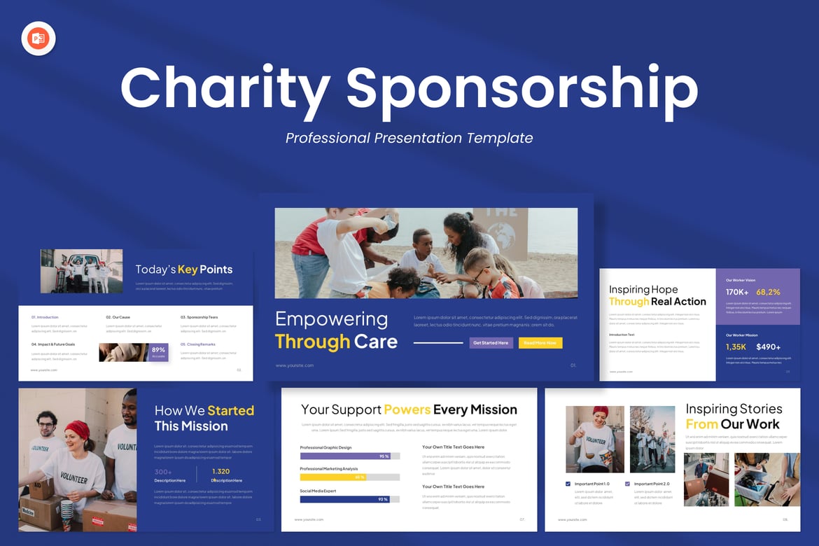 Template Presentasi Sponsorship Amal yang Profesional dan Menarik