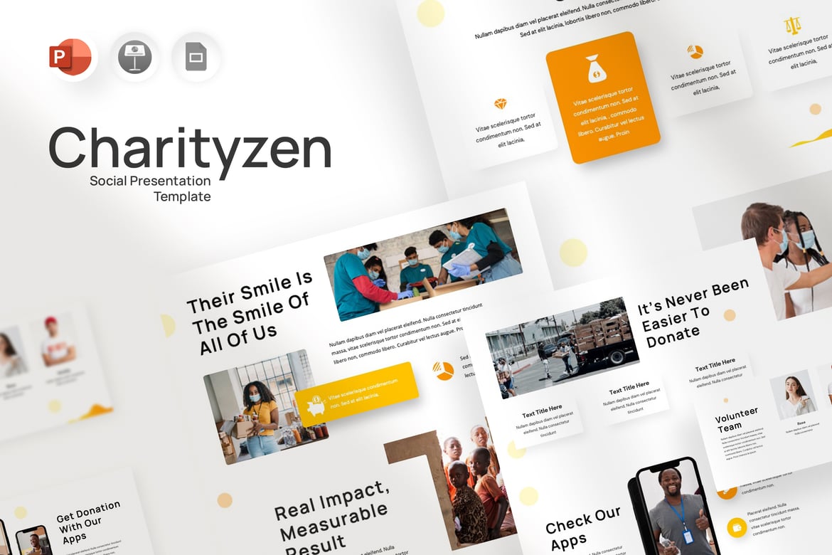 Template PowerPoint Charityzen - Presentasi Kreatif dan Elegan