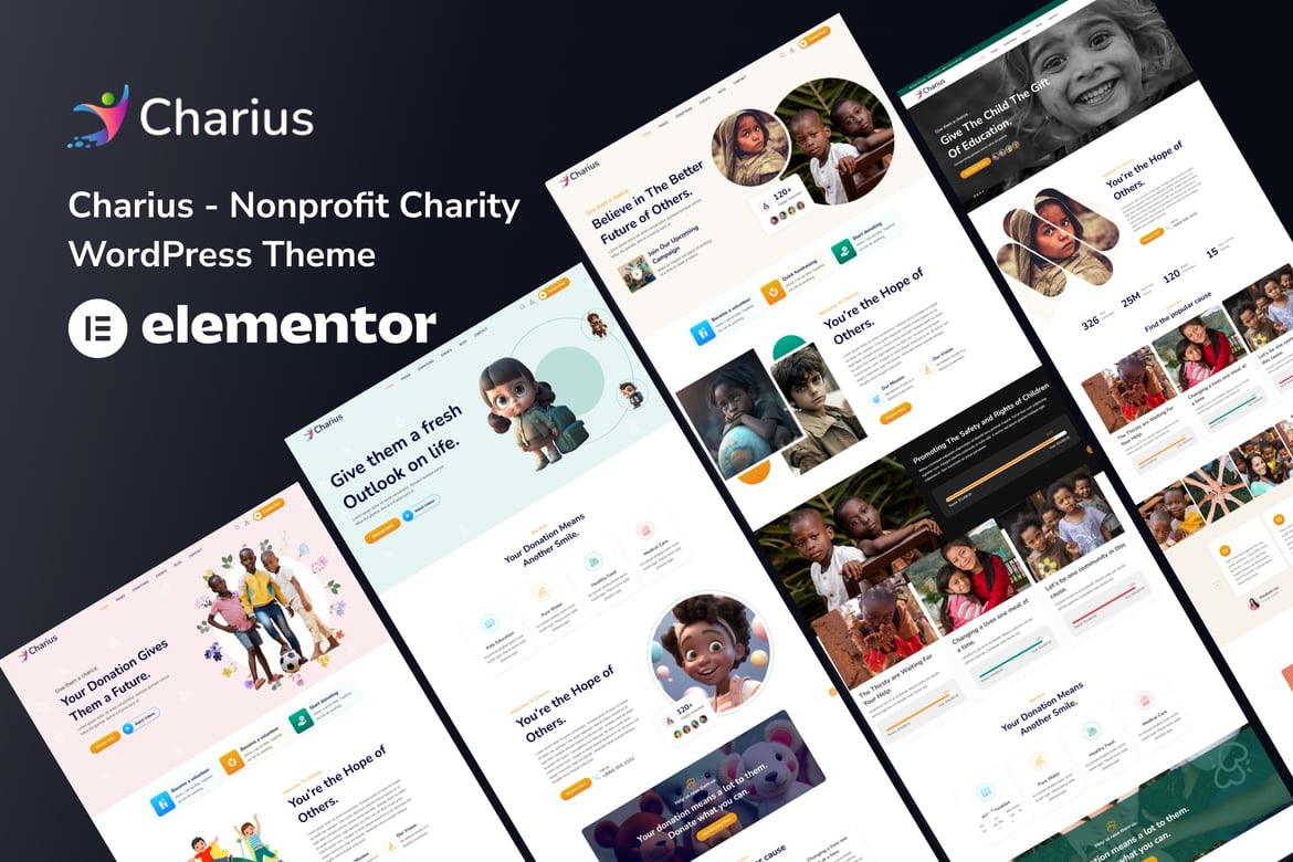 Charius - Tema WordPress untuk Organisasi Amal dan Nirlaba yang Menarik