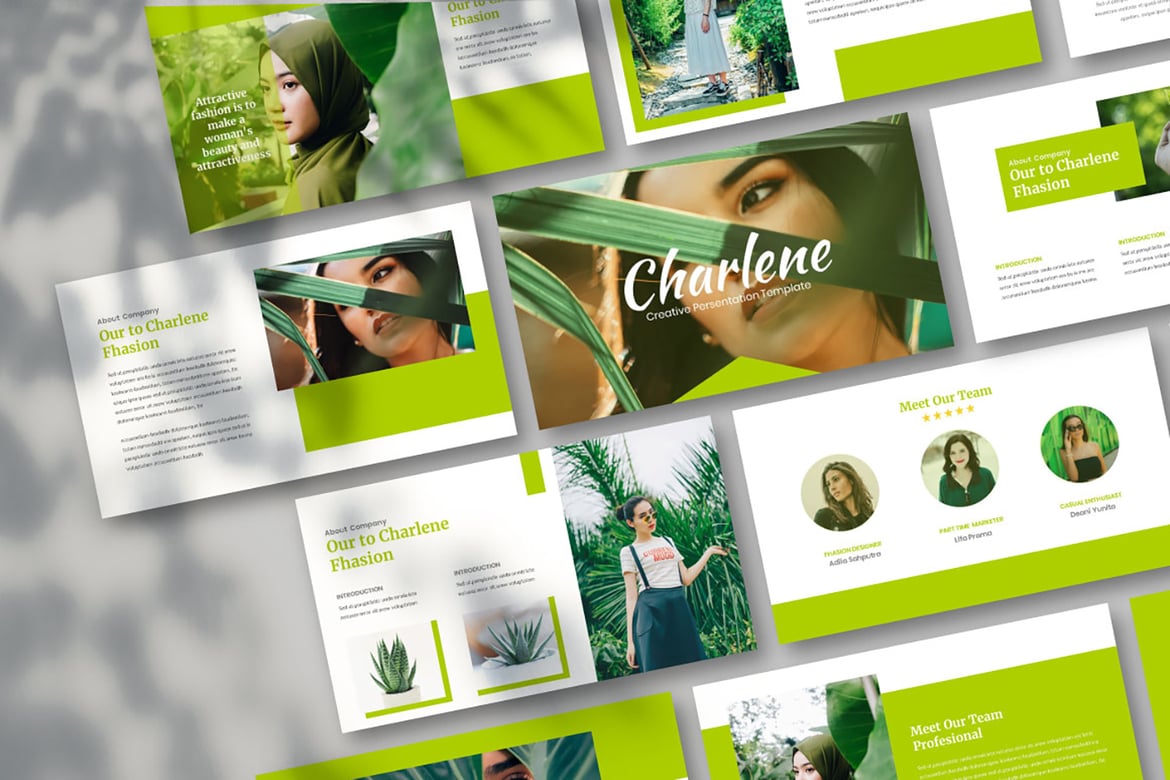 Charlene - Template Powerpoint Kreatif dan Modern