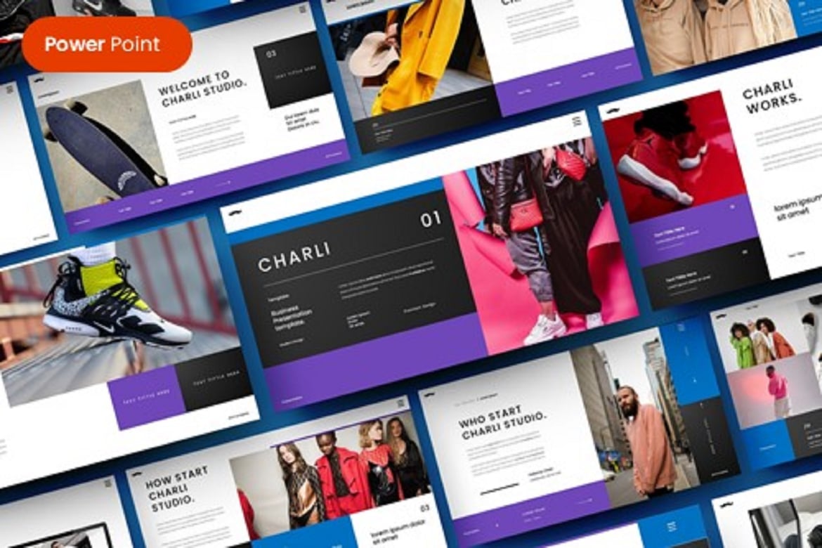 Charli – Template PowerPoint Bisnis yang Menarik