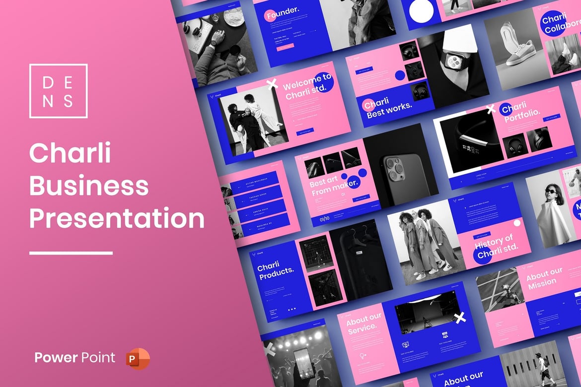 Template Presentasi Bisnis Charli – PowerPoint Menarik untuk Semua Keperluan