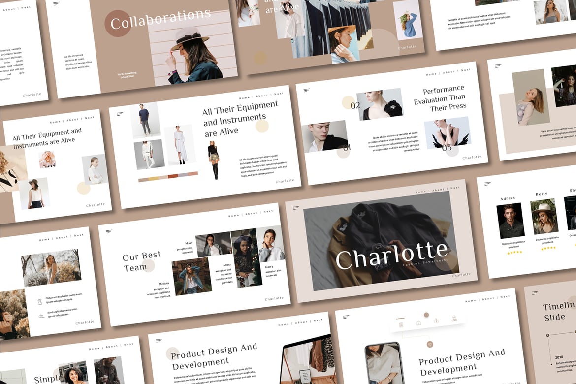 Template Presentasi PowerPoint Charlotte - Desain Modern dan Profesional
