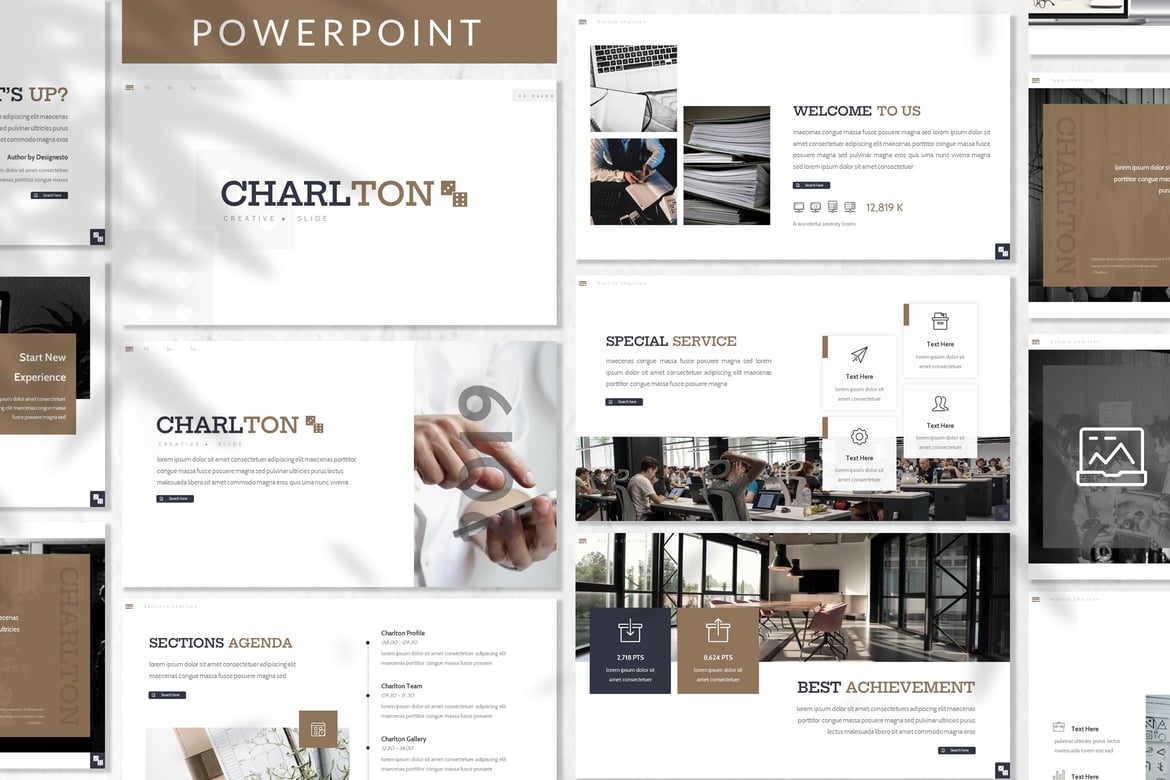 Charlton - Template Powerpoint Bisnis yang Elegan