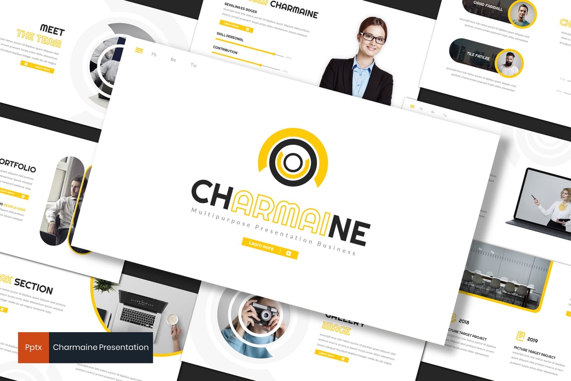 Template Presentasi Powerpoint Charmaine - Solusi Kreatif untuk Semua Kebutuhan Anda