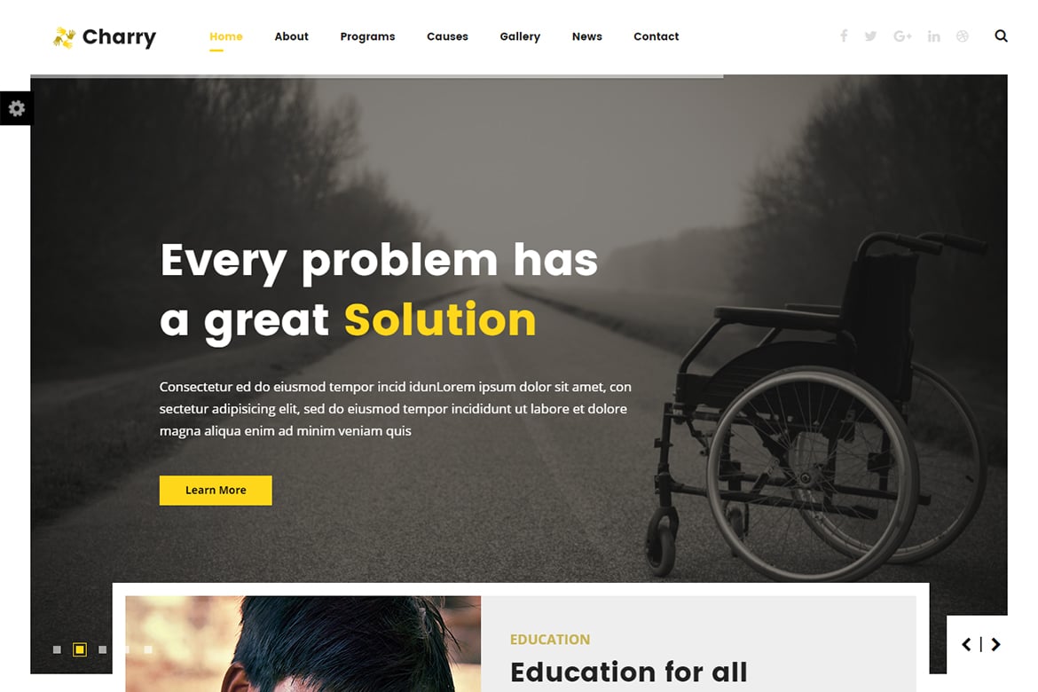Charry - Template Website Amal Profesional dan Modern