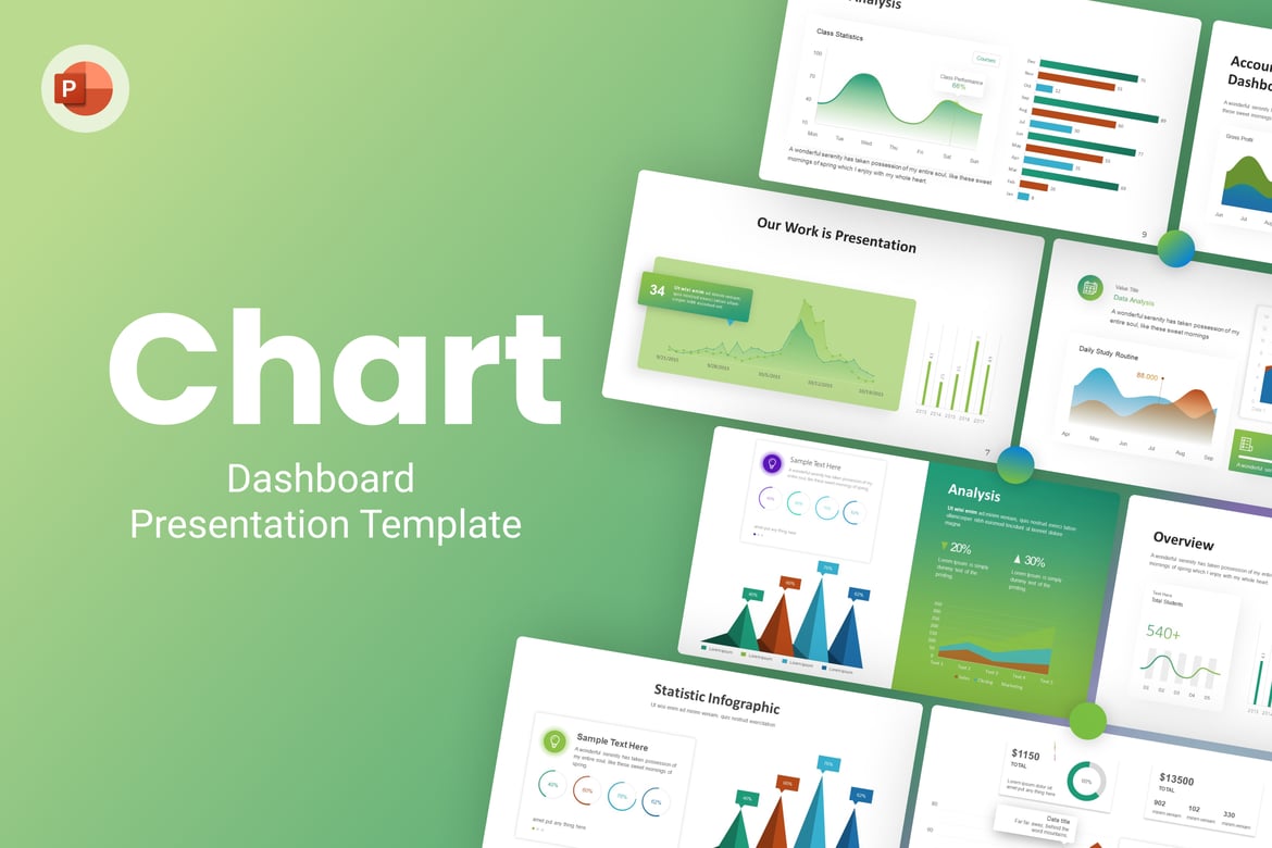 Template PowerPoint Dashboard dengan Grafik Menarik