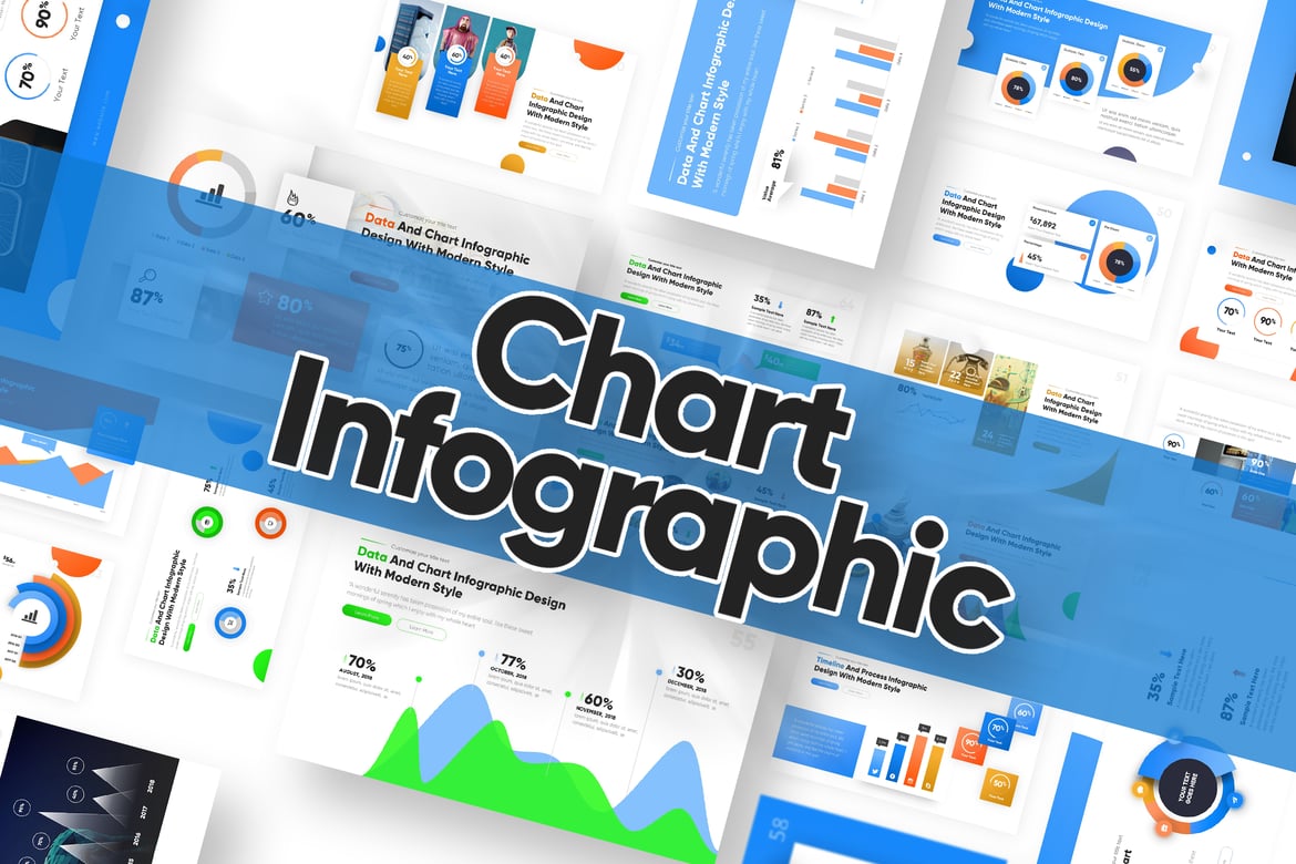 Template PowerPoint Infografis Chart yang Kreatif dan Profesional