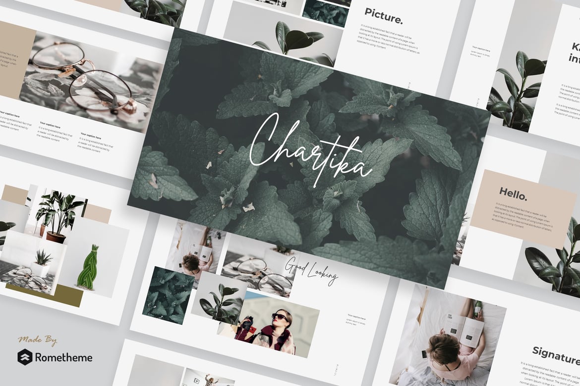 Chartika - Template Presentasi Powerpoint yang Elegan dan Multifungsi