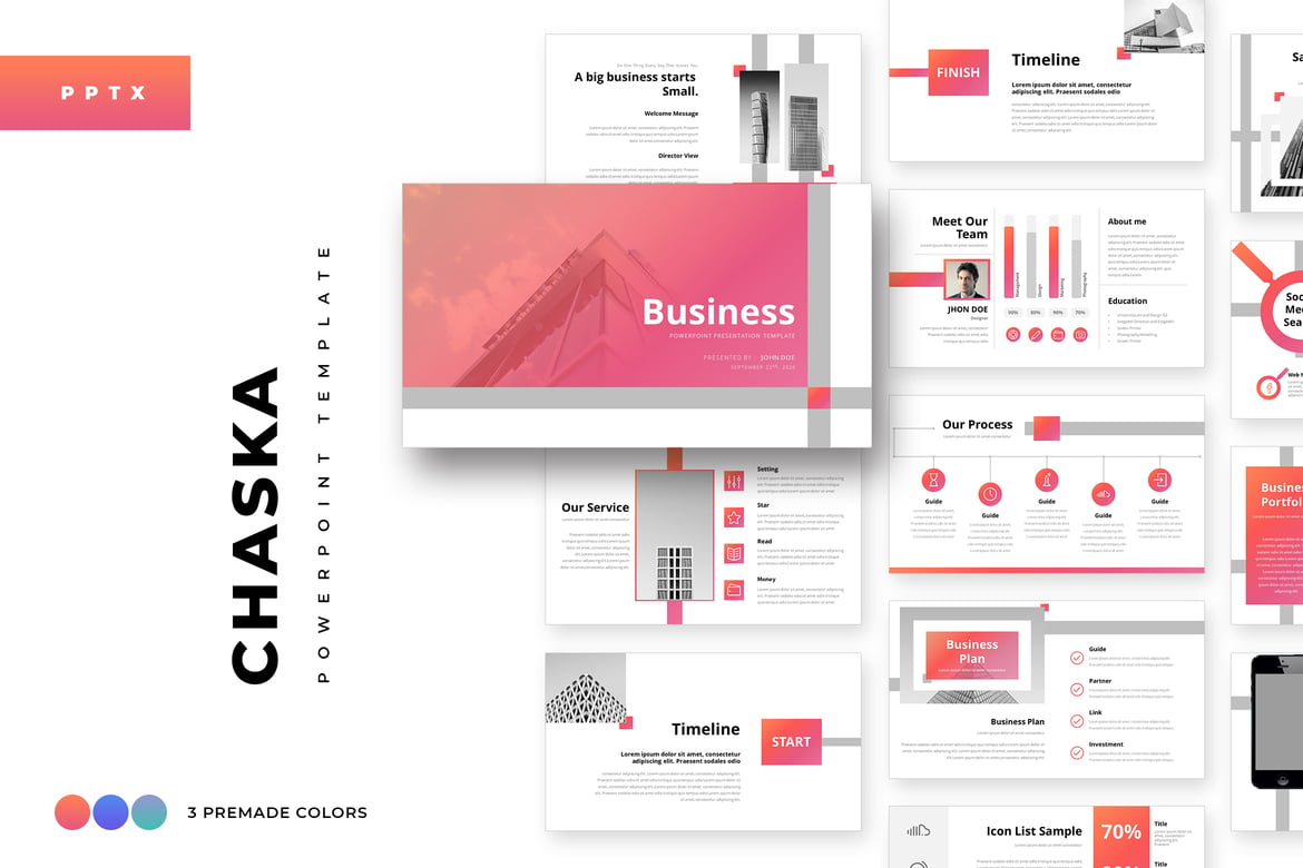 Template Presentasi PowerPoint Chaska yang Kreatif dan Profesional