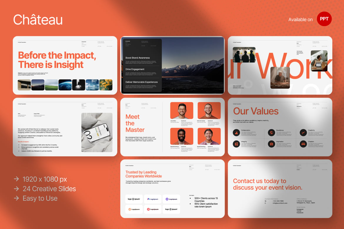 Template Presentasi Kreatif Château untuk PowerPoint
