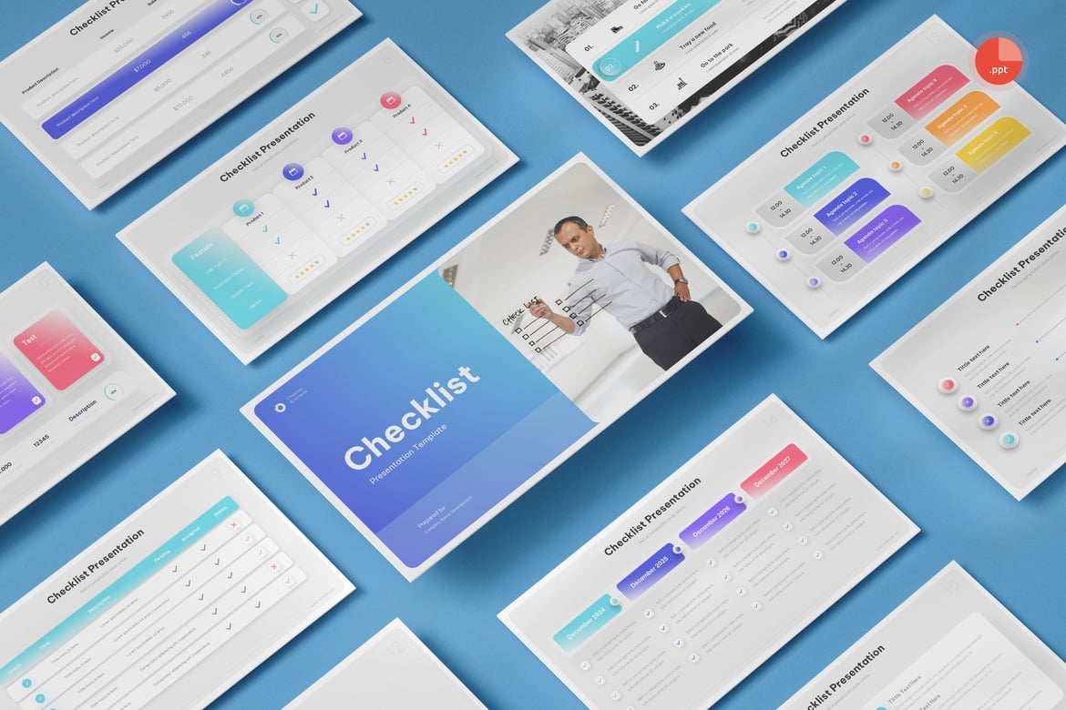 Template Presentasi PowerPoint Checklist yang Menarik dan Profesional