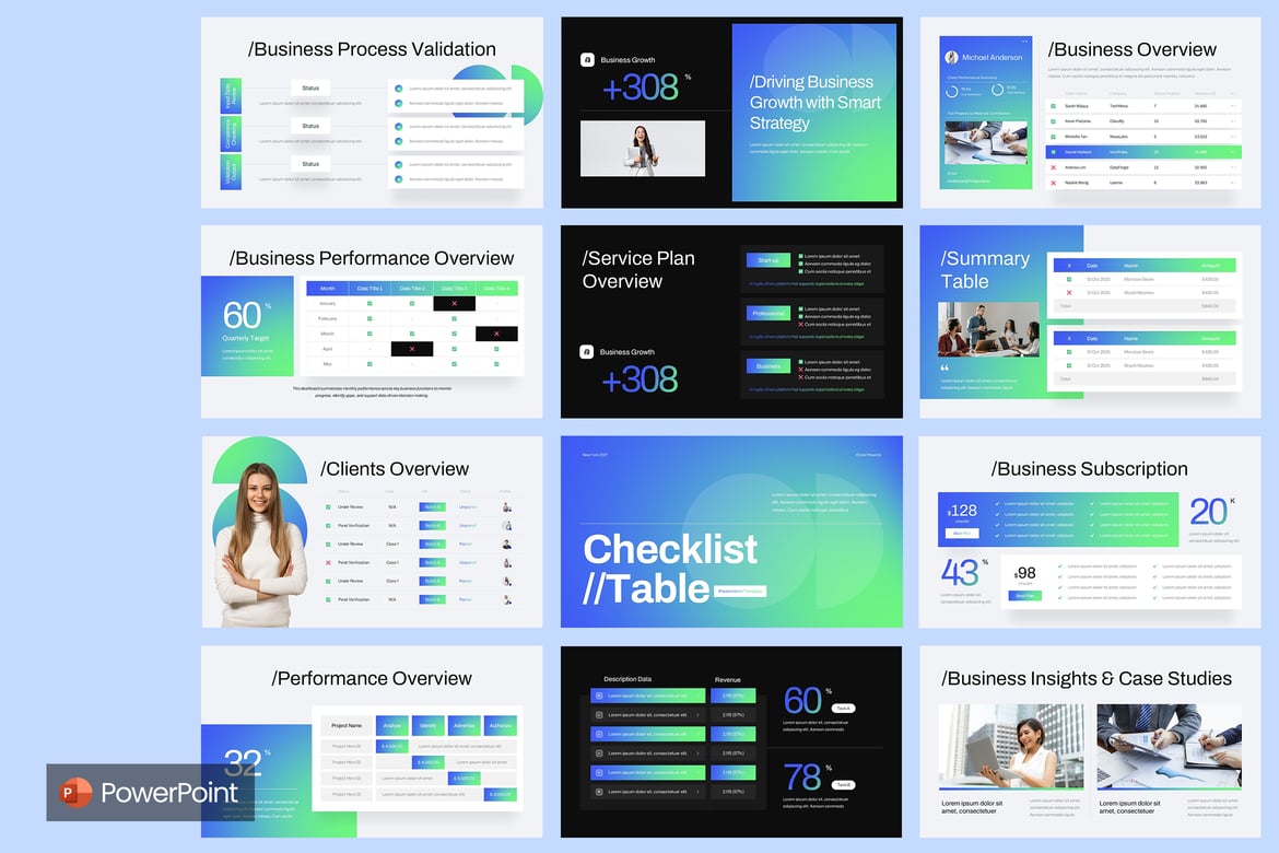 Template PowerPoint Checklist Table yang Profesional dan Menarik